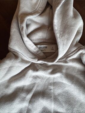 Hollister taupe boxy fit hoodie